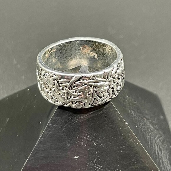 Boho Cat, Flower and Bunny Band Ring #1218 - Picture 4 of 6